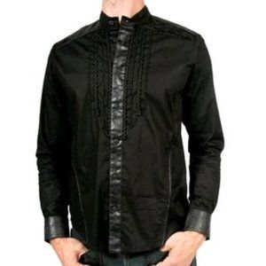 Lip Service Blacklist Shirt with Chains at Collar - 2XL